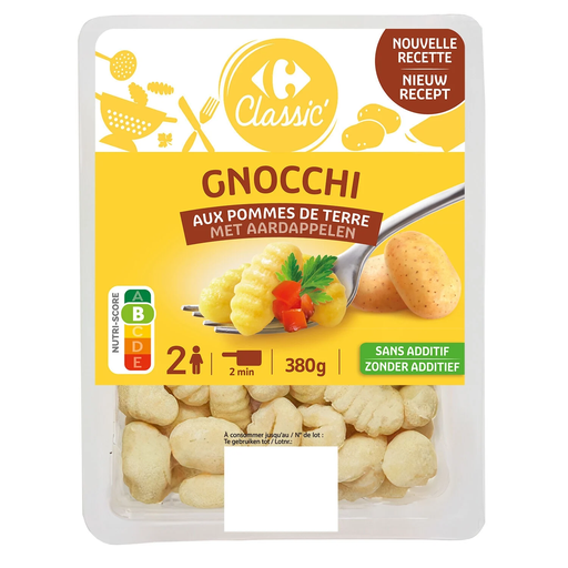 [3560070848447] CARREFOUR CLASSIC Plain Gnocchi 380 g