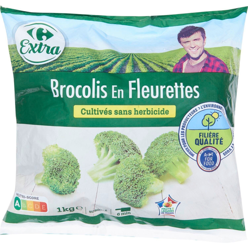 [3560070884193] CARREFOUR Brocolis en fleurettes EXTRA 1 kg