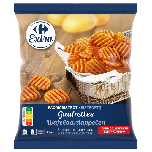 [3560070933044] CARREFOUR Batatas gaufrettes EXTRA 600 g