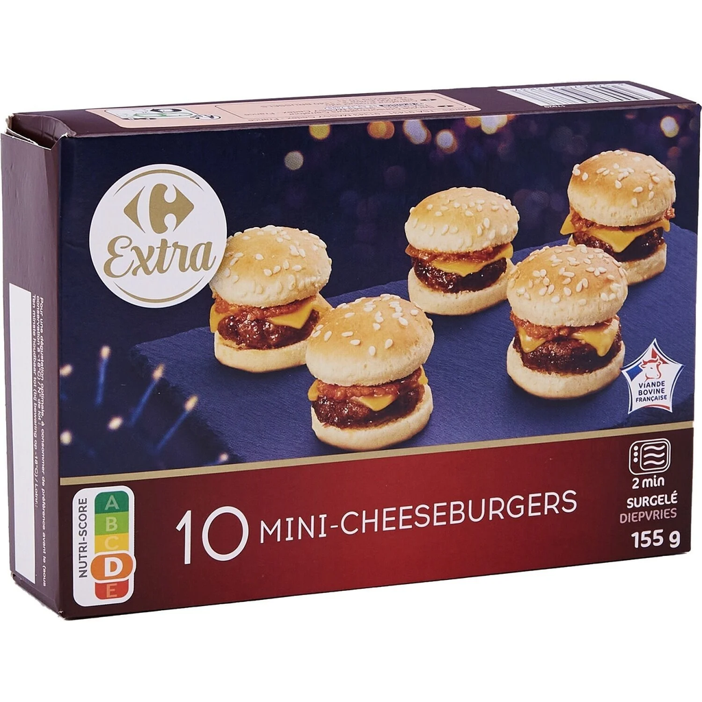 CARREFOUR Mini Cheeseburgers EXTRA 155 g
