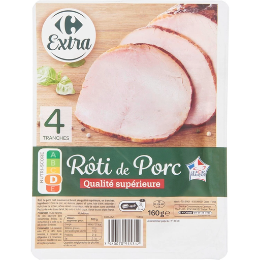 [3560070955312] CARREFOUR Superior Quality Pork Roast 160 g