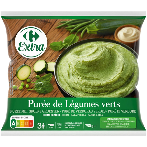 [3560070959242] CARREFOUR CLASSIC Puré de vegetais verdes 750 g