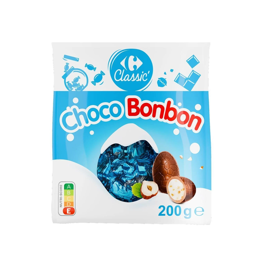 [3560070984046] CARREFOUR CLASSIC Bolas de Chocolate de Leite e Avelãs 200 g