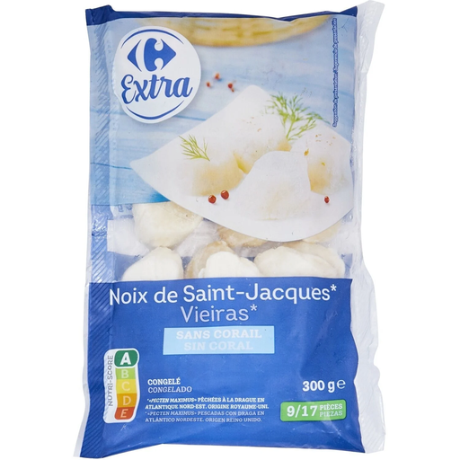 [3560071003401] CARREFOUR Scallops without Coral EXTRA 300 g