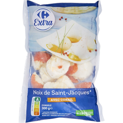 [3560071003418] CARREFOUR Scallops with Coral 300 g