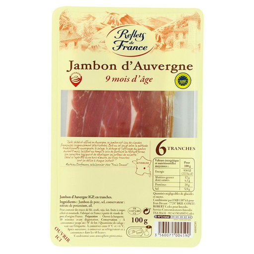 [3560071004590] REFLETS DE FRANCE Auvergne Ham 100 g