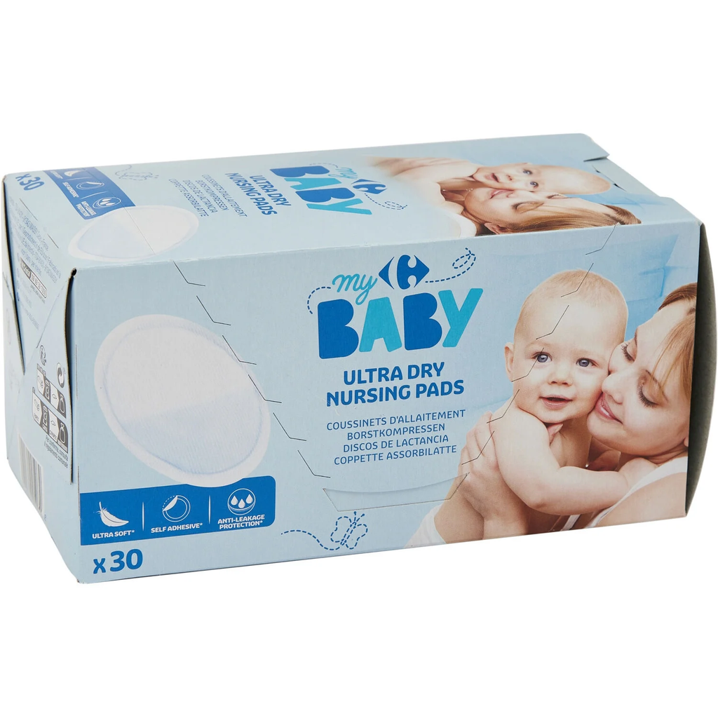 CARREFOUR Discos de amamentação Soft Ultra Absorbant BABY 30 unidades