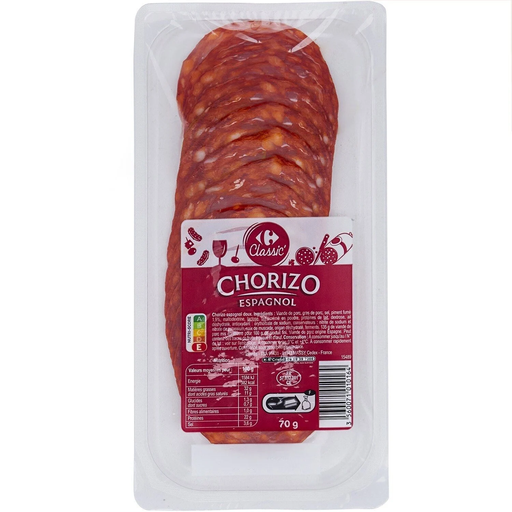 [3560071010164] CARREFOUR CLASSIC Mild Spanish Chorizo 70 g