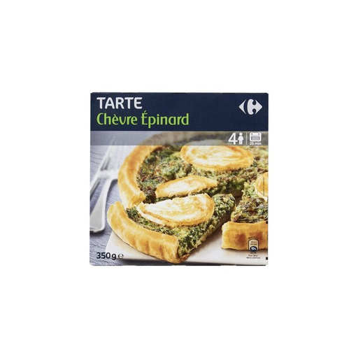 [3560071012496] CARREFOUR Goat Cheese and Spinach Tart 350 g