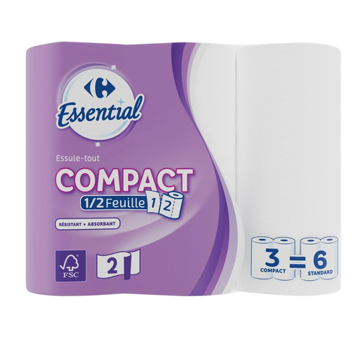 [3560071014216] CARREFOUR Essuie-Tout Essential 3 rouleaux