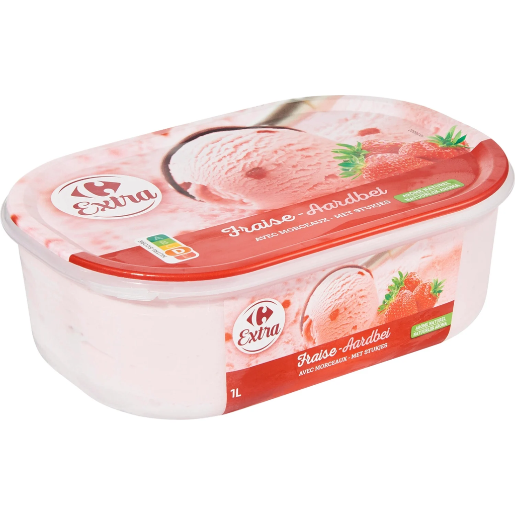 CARREFOUR Gelado em Embalagem Morango EXTRA 500 g