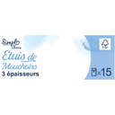 SIMPL Mouchoirs 3 Epaisseurs Pur Blanc FSC les 15 paquets de 10 mouchoirs