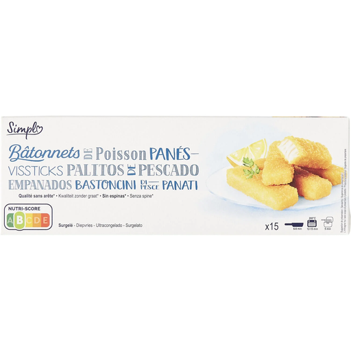 [3560071019228] PP BLANC Breaded Fish Sticks 15 x 30 g