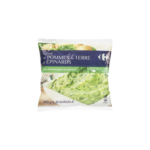 [3560071019372] CARREFOUR Mashed Potatoes with Spinach 750 g