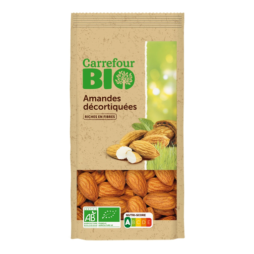 [3560071051181] CARREFOUR Shelled Almonds Organic 200 g