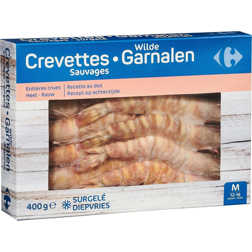 [3560071081133] CARREFOUR Raw Whole Wild Shrimp 400 g