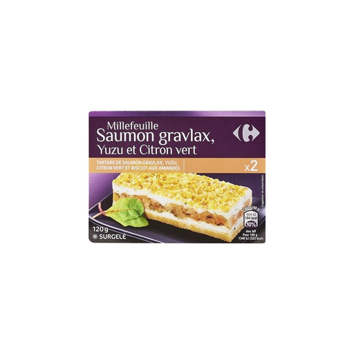 [3560071095420] CARREFOUR Mil-folhas Salmão Yuzu 2 x 60 g