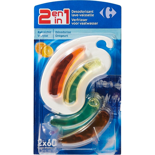 [3560071098988] CARREFOUR Désodorisant lave-vaisselle 2 en 1 6 ml