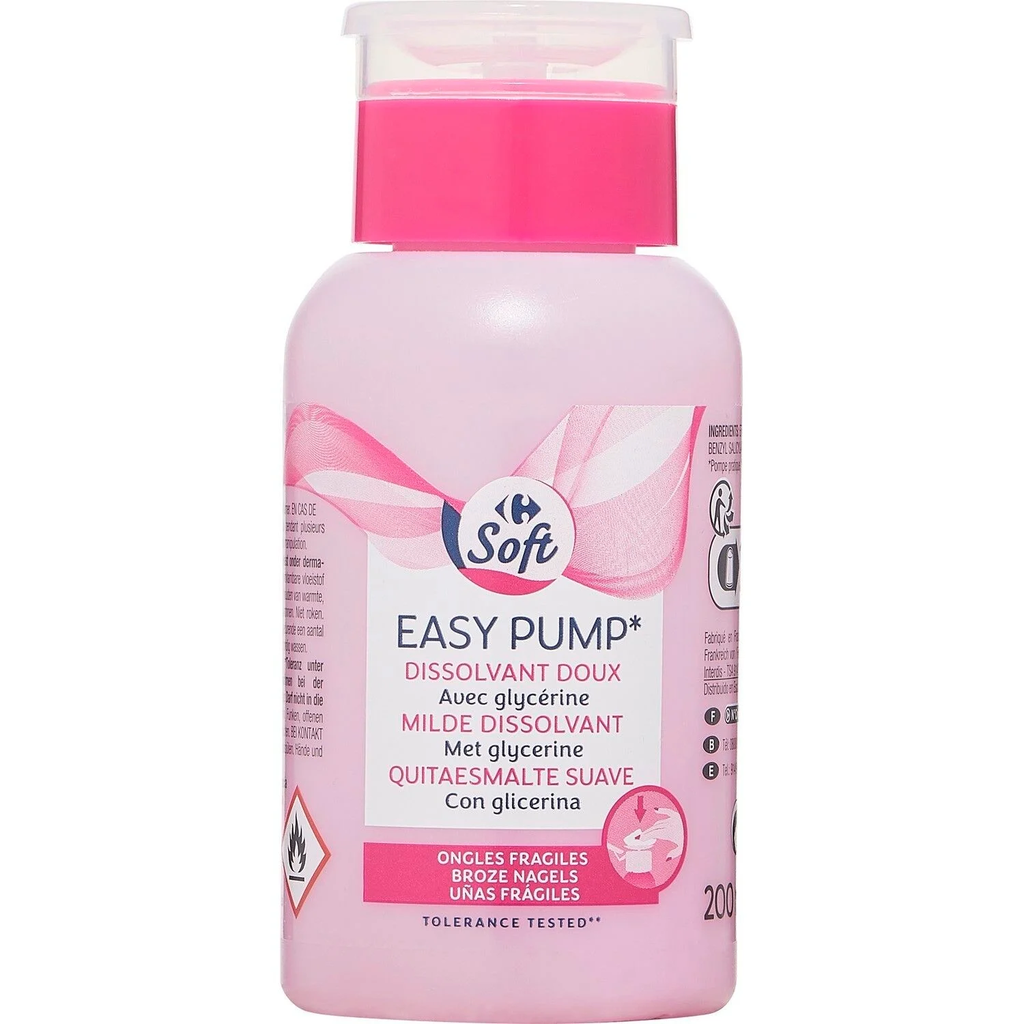 CARREFOUR Dissolvant Doux Easy Pulp SOFT 200 ml