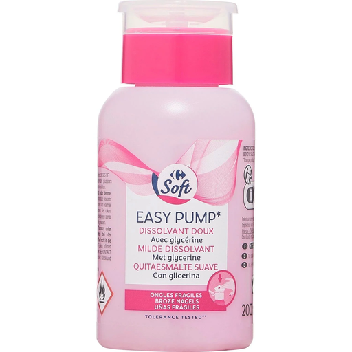 [3560071104559] CARREFOUR Dissolvant Doux Easy Pulp SOFT 200 ml