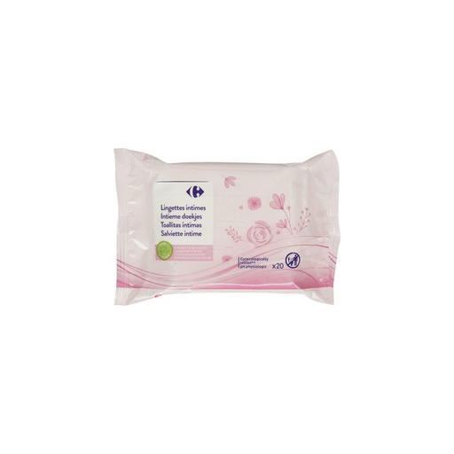 [3560071110796] CARREFOUR Lingettes Intimes Flow, 20 unités