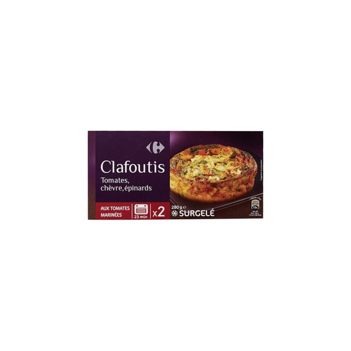 [3560071151058] CARREFOUR Clafoutis Tomate Chèvre 2 x 140 g