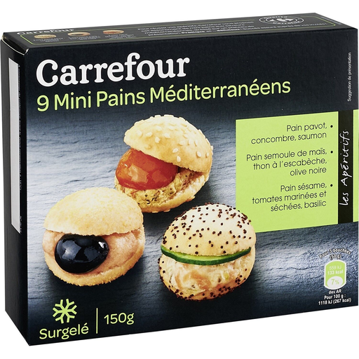 [3560071151089] CARREFOUR Mini pains méditerranéens 150 g
