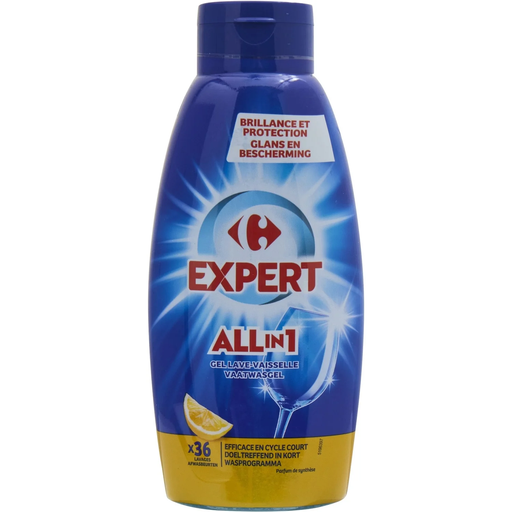 [3560071152598] CARREFOUR Gel Lavavajillas Brillo y Protección Todo en 1 Limón 720 ml