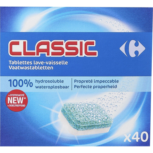[3560071152680] CARREFOUR Dishwasher Tablets Classic 40 tablets of 10g