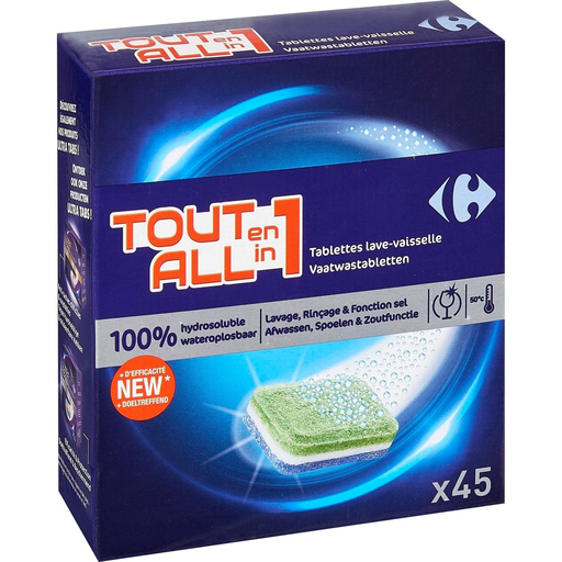 [3560071152703] CARREFOUR All-in-1 Dishwasher Tablets 45 tablets of 15 g