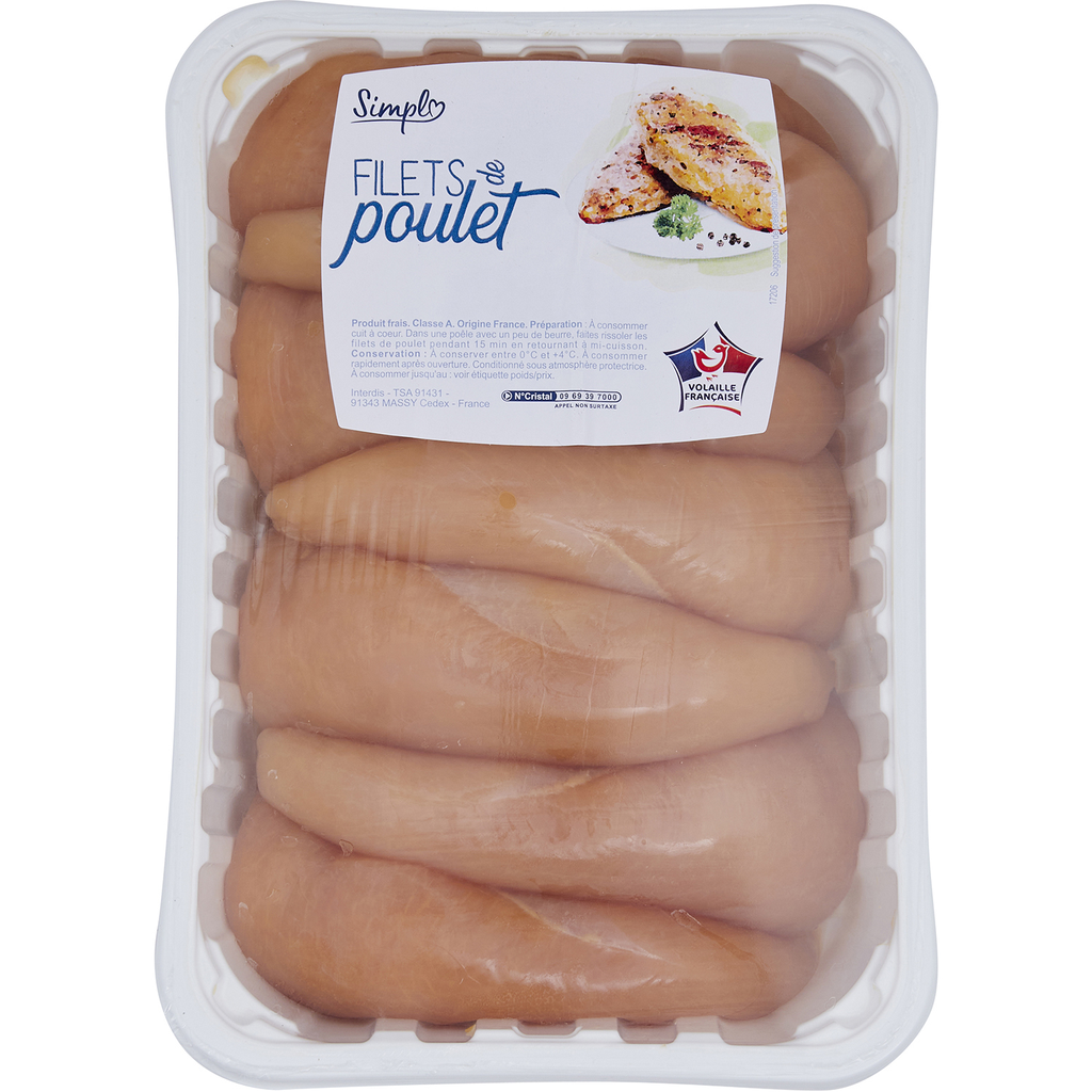 1ER PRIX Filetes de Pollo Amarillo 2 kg