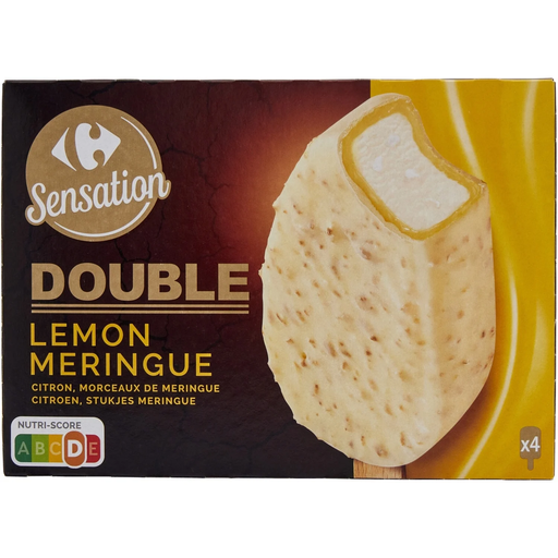 [3560071170226] CARREFOUR Lemon Meringue Ice Cream Sticks SENSATION 290 g