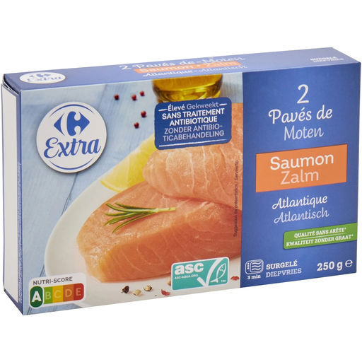 [3560071172145] CARREFOUR Lomos de Salmón Atlántico ASC 250 g