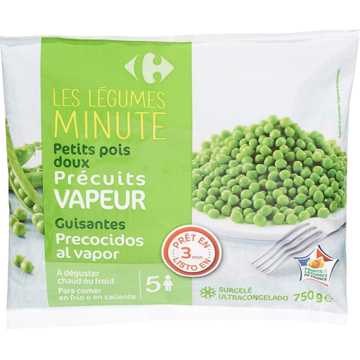 [3560071176334] CARREFOUR Ervilhas doces pré-cozinhadas a vapor 750 g
