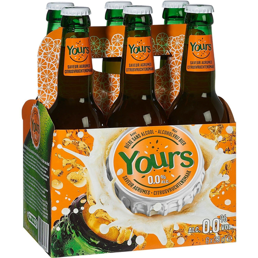 [3560071193065] YOURS Cerveja sem álcool sabor citrinos 6 x 33 cl