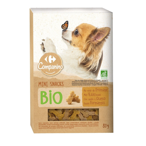 [3560071228996] CARREFOUR Friandises Pour Chien Adulte Bio Fromage 80 g