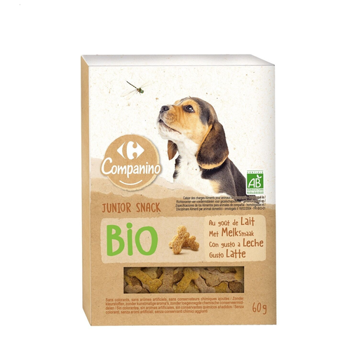 [3560071229030] CARREFOUR Friandises Pour Chien Junior Bio Lait Fromage 60 g