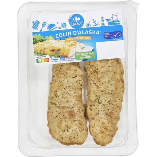 [3560071239640] CARREFOUR CLASSIC Alaska Pollock Meunière Style 200 g