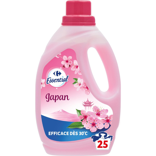 [3560071240851] CARREFOUR Lessive liquide Fleur de Cerisier ESSENTIAL 1,25 L