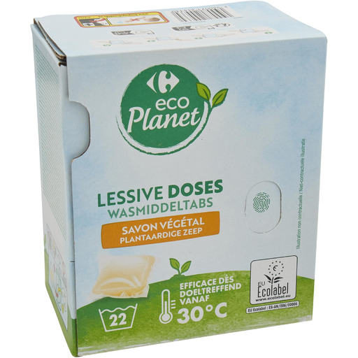 [3560071244330] CARREFOUR ECO PLANET Detergente en cápsulas jabón vegetal 22 x 24 g