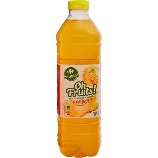 [3560071244422] CARREFOUR Still Flavoured Water Pineapple Grape Mango Orange SENSATION 1.5 L