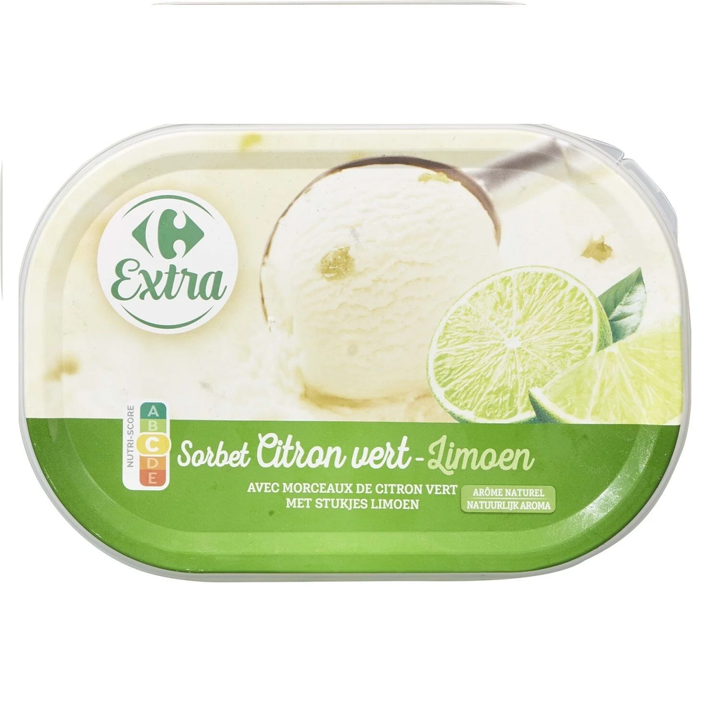 CARREFOUR Sorbete de Lima EXTRA 550 g