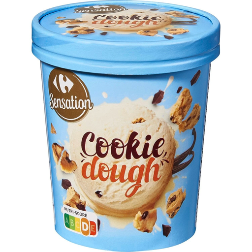 [3560071249106] CARREFOUR Glace Vanille Cookie Dough SENSATION 416 g