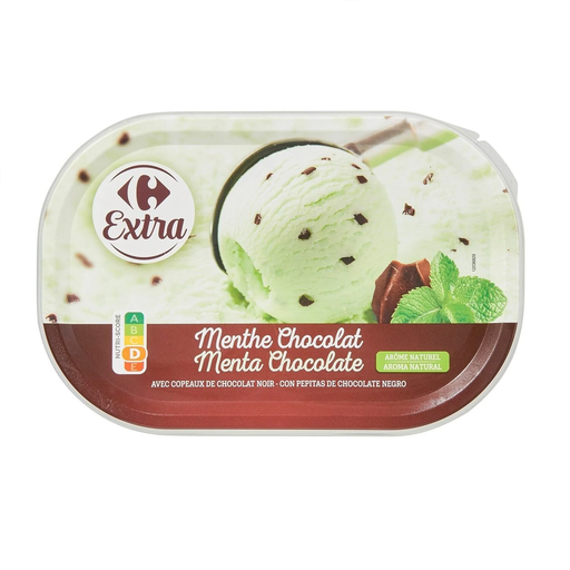 [3560071249656] CARREFOUR Glace Menthe Chocolat EXTRA 500 g