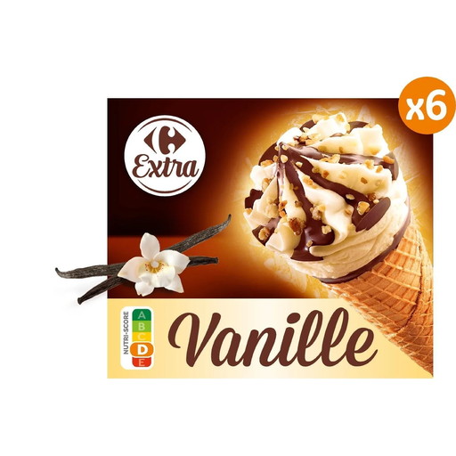[3560071249663] CARREFOUR Vanilla Cones EXTRA 409 g