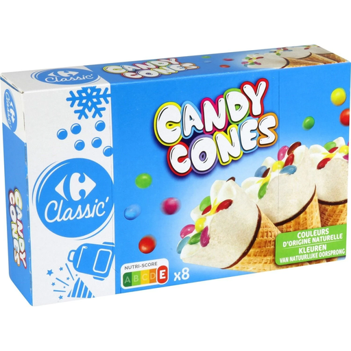 [3560071250416] CARREFOUR CLASSIC Glace Candy Cones 280 g
