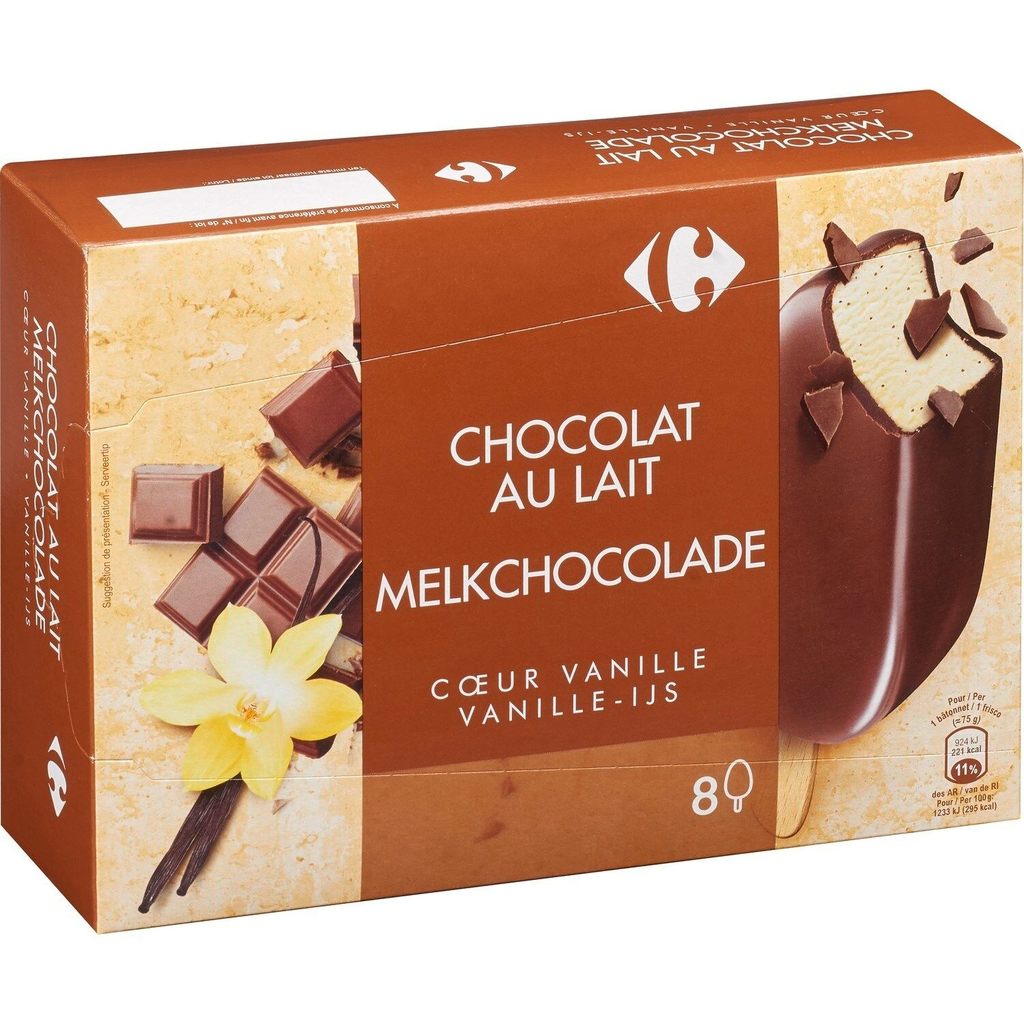CARREFOUR Ice Cream Sticks Vanilla Chocolate 600 g