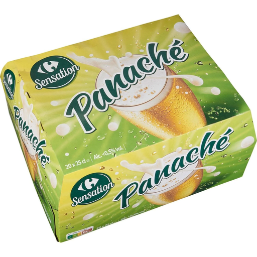 [3560071252755] CARREFOUR Panaché Sensation Less than 1% Alcohol 20 x 25 cl