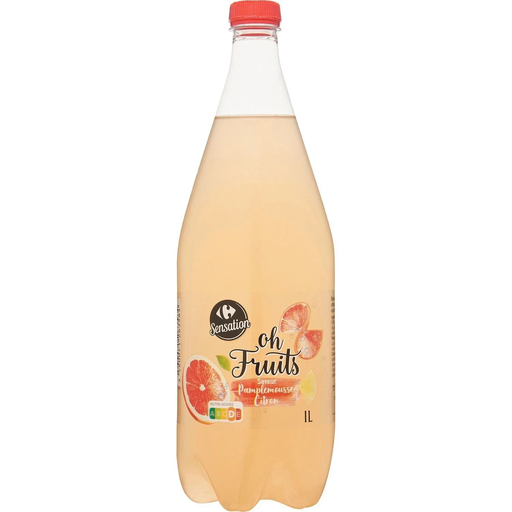 [3560071263584] CARREFOUR Sparkling Flavoured Water Grapefruit Lemon SENSATION 1 L