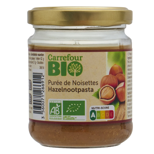 [3560071266912] CARREFOUR Purée de Noisette Bio 170 g